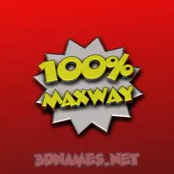 maxway in 100 Percent style - 3D name wallpaper