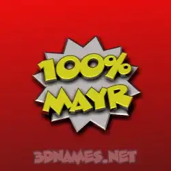 mayr in 100 Percent style - 3D name wallpaper