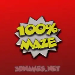 maze in 100 Percent style - 3D name wallpaper