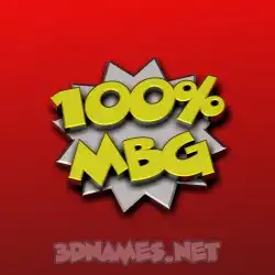 mbg in 100 Percent style - 3D name wallpaper