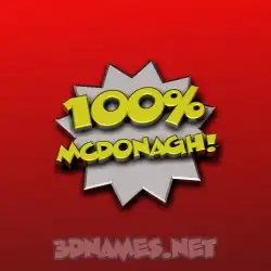 mcdonagh in 100 Percent style - 3D name wallpaper