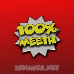 meeth in 100 Percent style - 3D name wallpaper