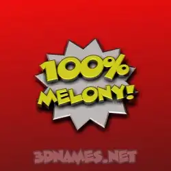 melony in 100 Percent style - 3D name wallpaper
