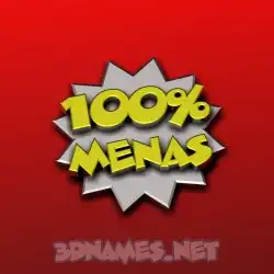 menas in 100 Percent style - 3D name wallpaper