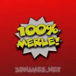 merle in 100 Percent style - 3D name wallpaper