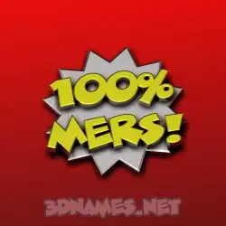 mers in 100 Percent style - 3D name wallpaper