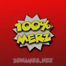 merz in 100 Percent style - 3D name wallpaper