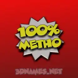 metho in 100 Percent style - 3D name wallpaper