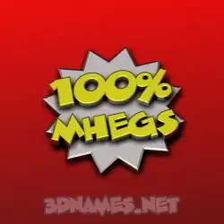 mhegs in 100 Percent style - 3D name wallpaper