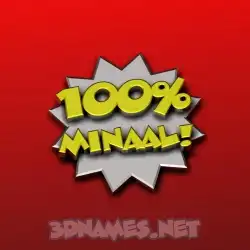 minaal in 100 Percent style - 3D name wallpaper
