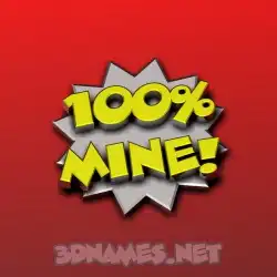 mine in 100 Percent style - 3D name wallpaper