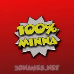 minna in 100 Percent style - 3D name wallpaper