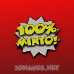 minto in 100 Percent style - 3D name wallpaper