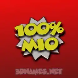 mio in 100 Percent style - 3D name wallpaper