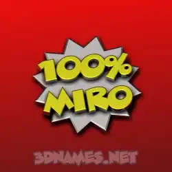 miro in 100 Percent style - 3D name wallpaper