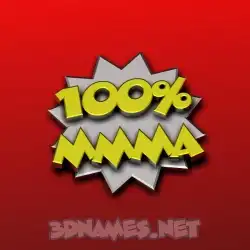mmma in 100 Percent style - 3D name wallpaper