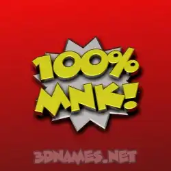 mnk in 100 Percent style - 3D name wallpaper