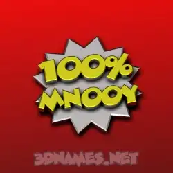 mnooy in 100 Percent style - 3D name wallpaper