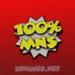 mns in 100 Percent style - 3D name wallpaper