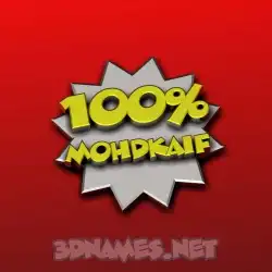 mohdkaif in 100 Percent style - 3D name wallpaper