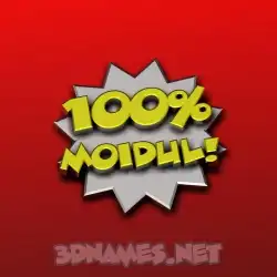 moidul in 100 Percent style - 3D name wallpaper