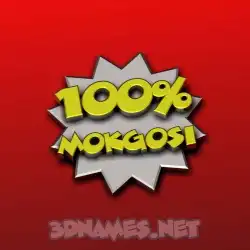mokgosi in 100 Percent style - 3D name wallpaper