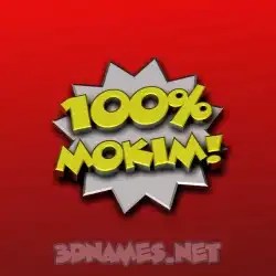 mokim in 100 Percent style - 3D name wallpaper