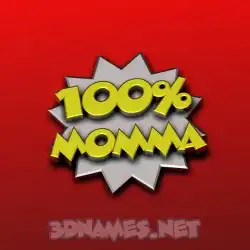 momma in 100 Percent style - 3D name wallpaper