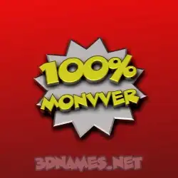 monvver in 100 Percent style - 3D name wallpaper