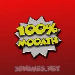 mooath in 100 Percent style - 3D name wallpaper