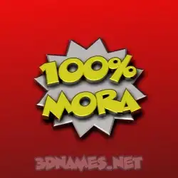 mora in 100 Percent style - 3D name wallpaper