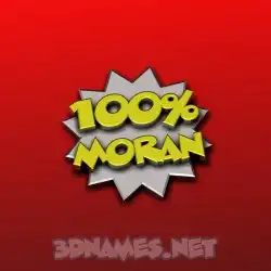 moran in 100 Percent style - 3D name wallpaper