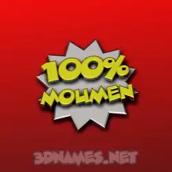 moumen in 100 Percent style - 3D name wallpaper