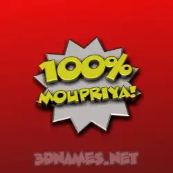 moupriya in 100 Percent style - 3D name wallpaper