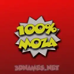 moza in 100 Percent style - 3D name wallpaper