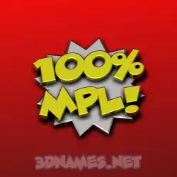 mpl in 100 Percent style - 3D name wallpaper