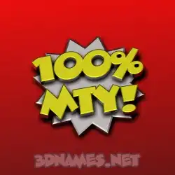 mty in 100 Percent style - 3D name wallpaper
