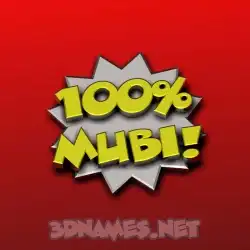 mubi in 100 Percent style - 3D name wallpaper