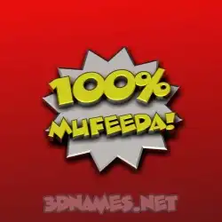 mufeeda in 100 Percent style - 3D name wallpaper