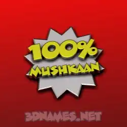 mushkaan in 100 Percent style - 3D name wallpaper
