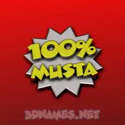 musta in 100 Percent style - 3D name wallpaper