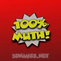 muth in 100 Percent style - 3D name wallpaper