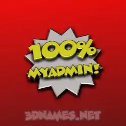 myadmin in 100 Percent style - 3D name wallpaper