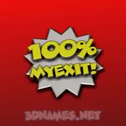 myexit in 100 Percent style - 3D name wallpaper