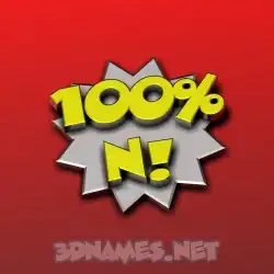 n in 100 Percent style - 3D name wallpaper