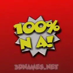 n a in 100 Percent style - 3D name wallpaper