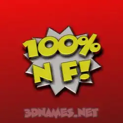 n f in 100 Percent style - 3D name wallpaper