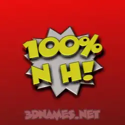 n h in 100 Percent style - 3D name wallpaper