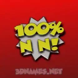 n n in 100 Percent style - 3D name wallpaper