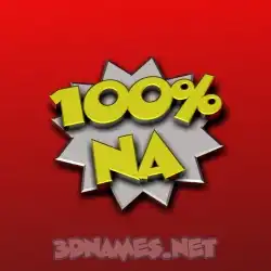 na in 100 Percent style - 3D name wallpaper